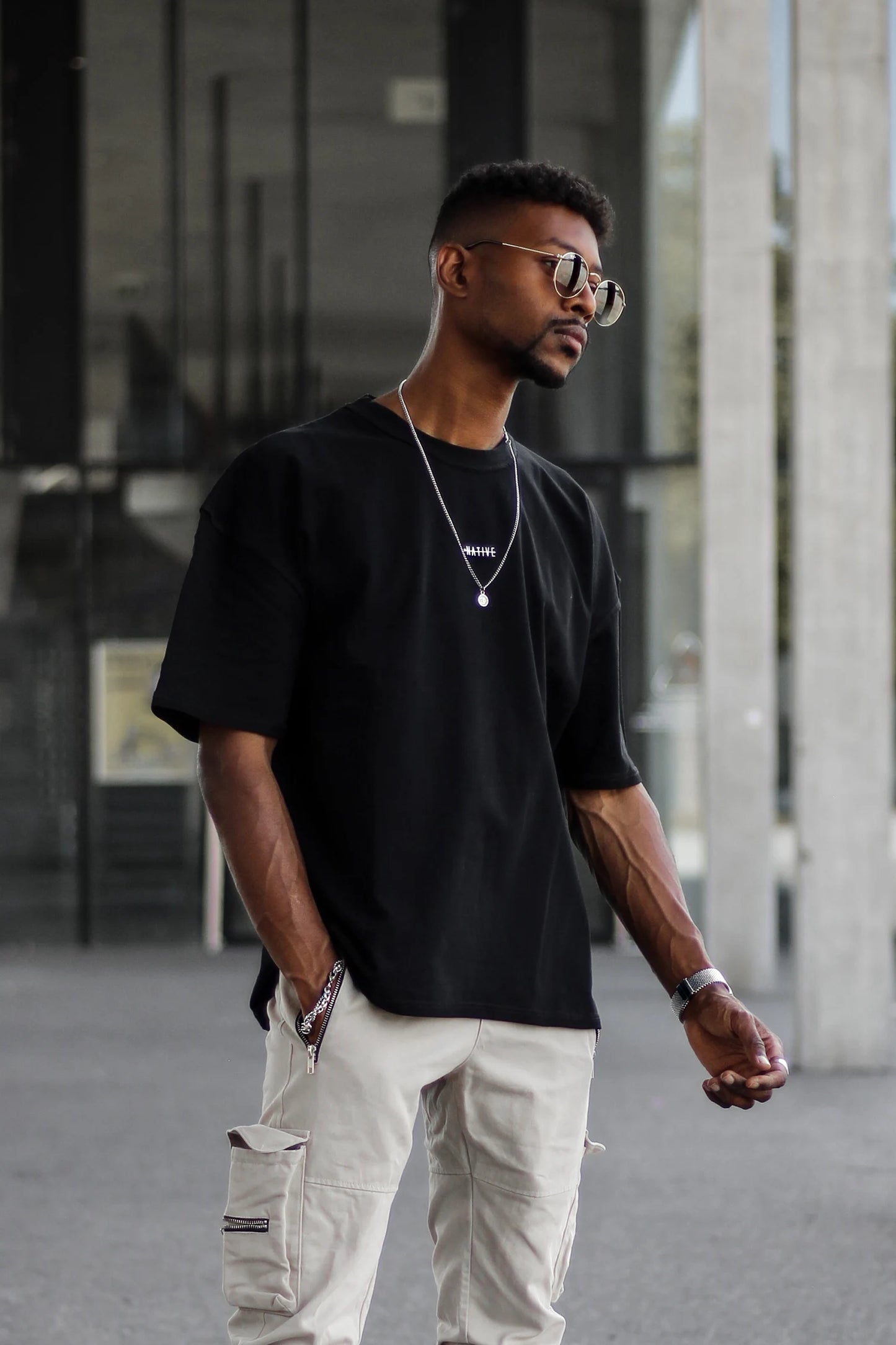 T-Shirt Native Oversize Black